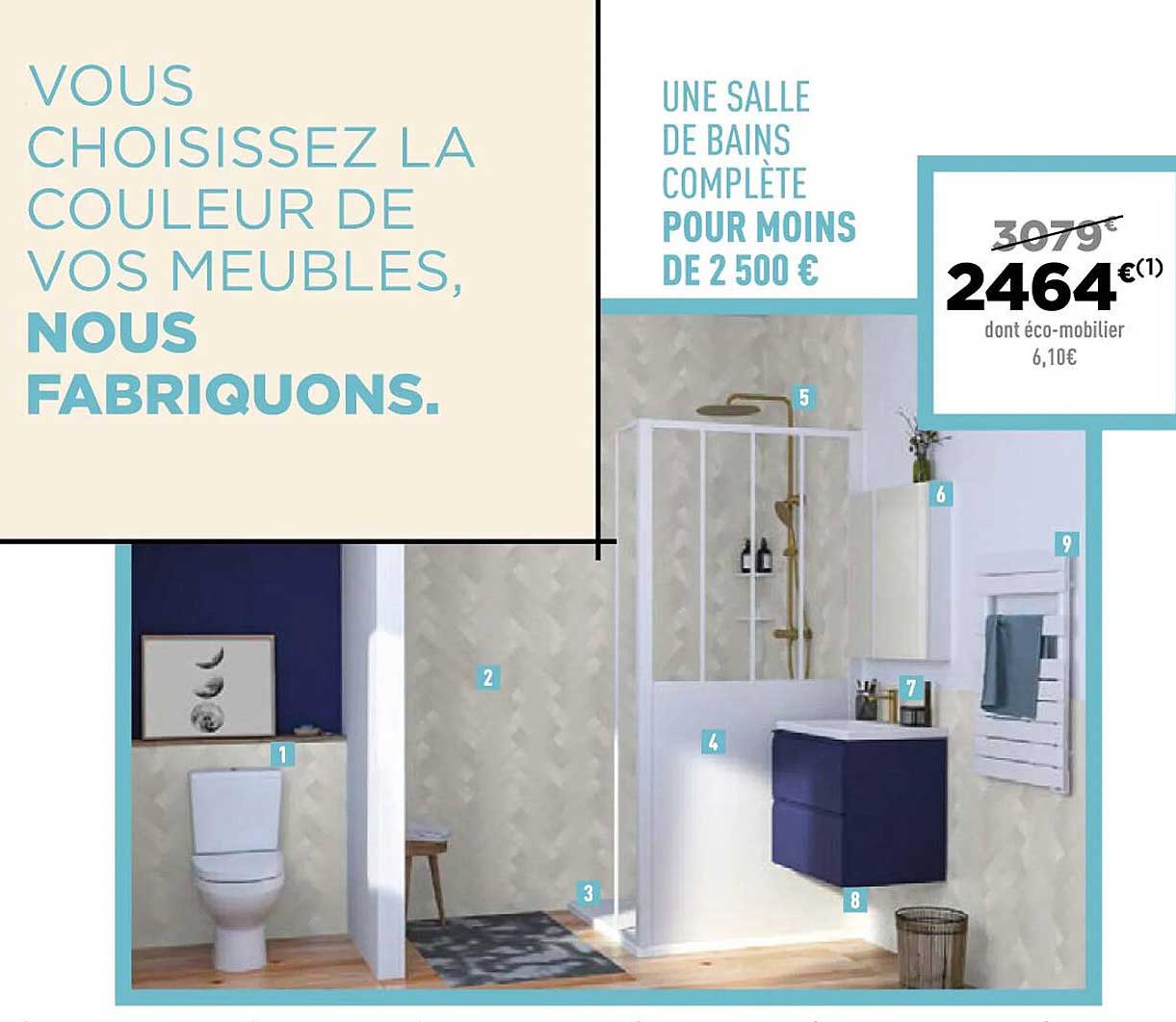 une salle de bains complète