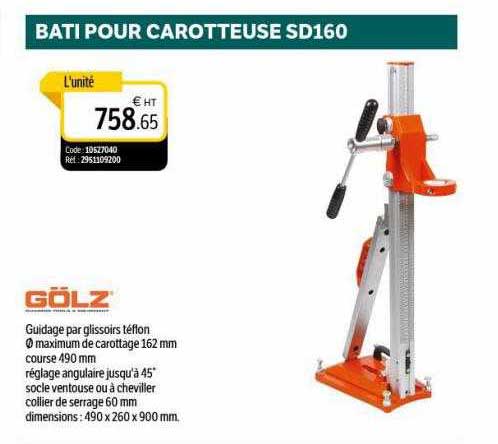 bati pour carotteuse sd160 gölz