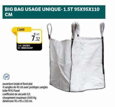 big bag usage unique - 1.5t 95 x 95 x 110 cm