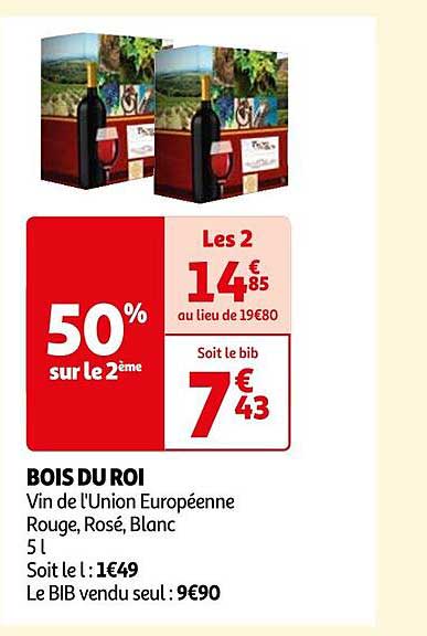bois du roi vin de l'union européenne rouge, rosé, blanc