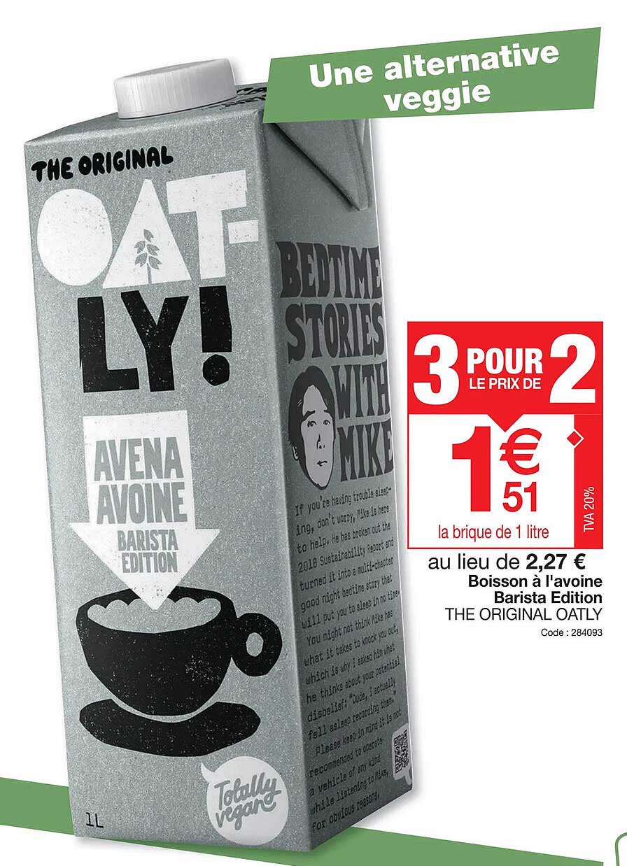 boisson à l'avoine barista édition the original oatly