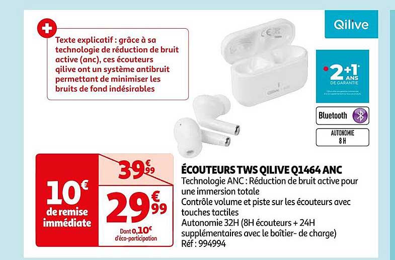 écouteurs tws qilive q1464 anc