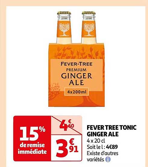 fever tree tonic ginger ale