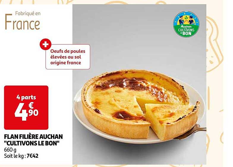 flan filière auchan "cultivons le bon"