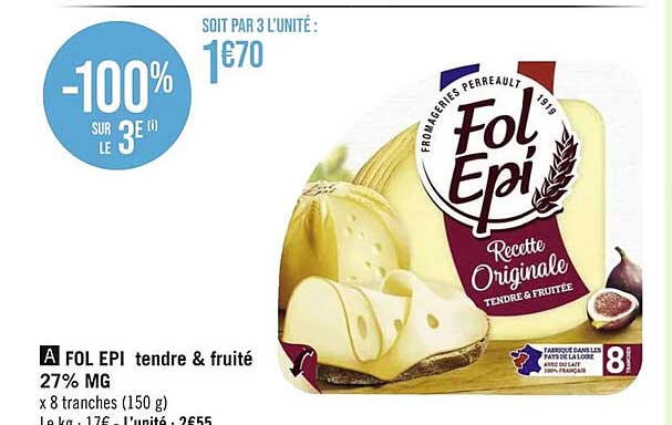 fol epi tendre & fruité 27% mg