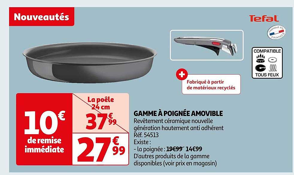 Gamme à Poignée Amovible Tefal