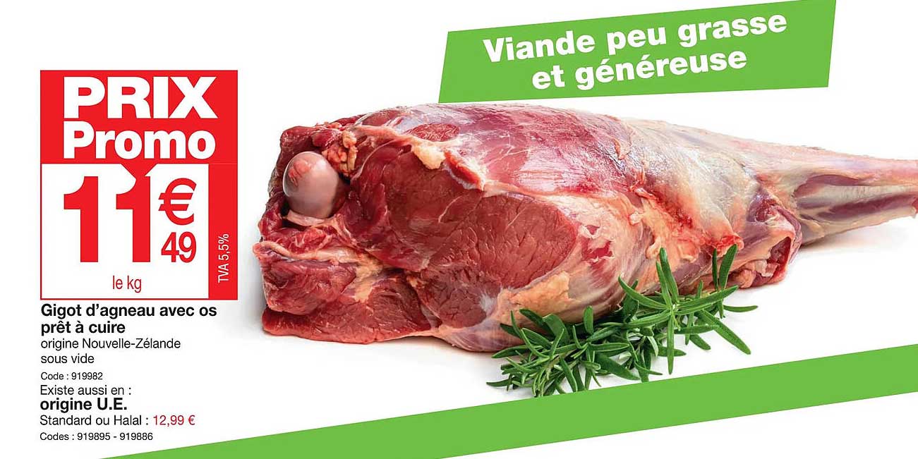 gigot d'agneau avec os prêt à cuire
