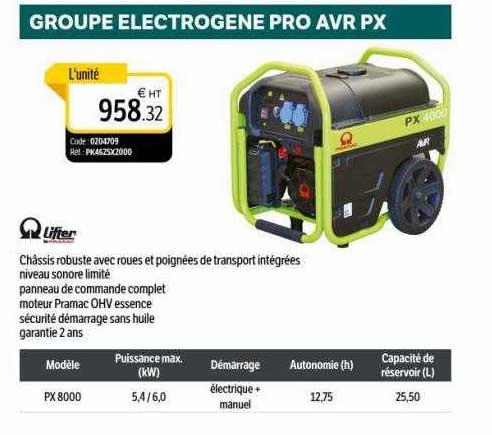 groupe électrogène pro avr px