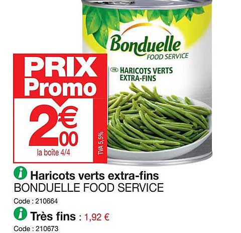 haricots verts extra-fins bonduelle food service