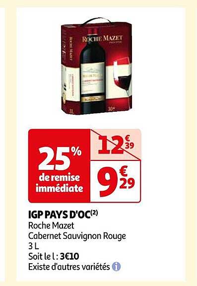 igp pays d'oc roche mazet cabernet sauvignon rouge
