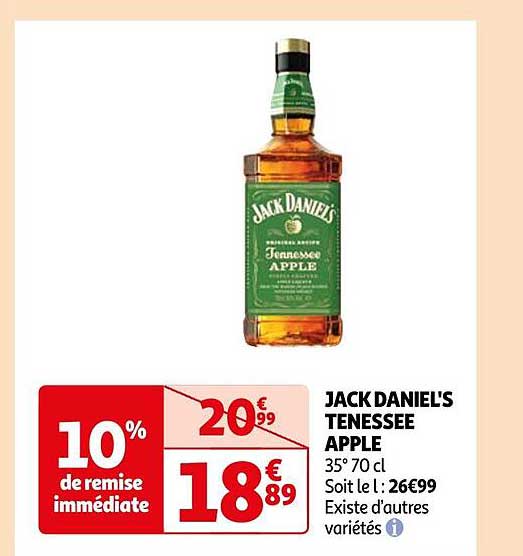 jack daniel's tenessee apple