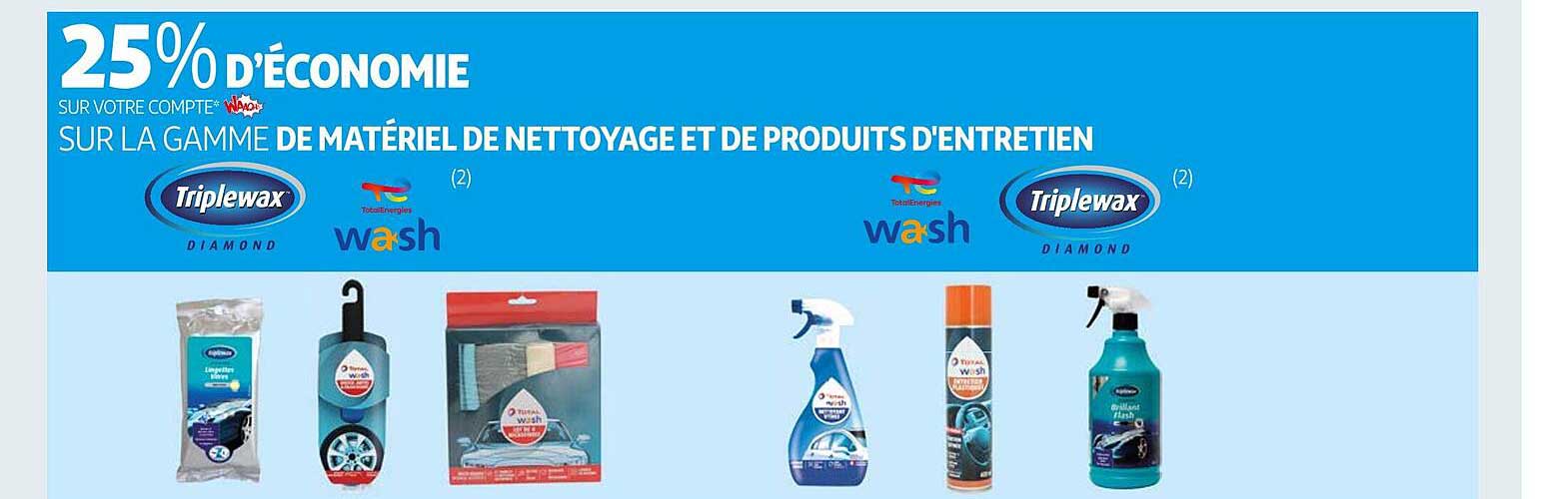 la gamme de matériel de nettoyage et de produits d'entretien triplewax diamond, totalEnergies wash