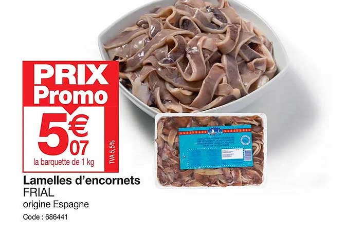 lamelles d'encornets frial