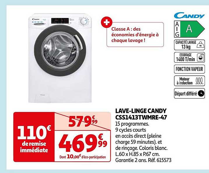 lave-linge candy css1412twmre-47