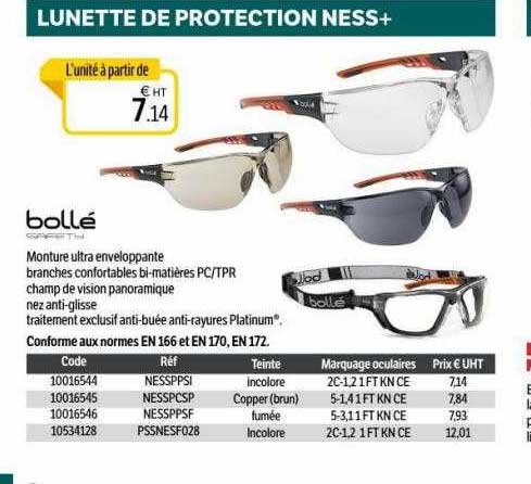 lunette de protection ness+ bollé