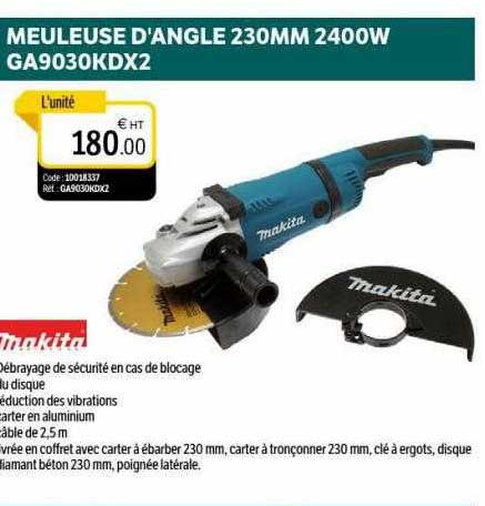 meuleuse d'angle 230mm 2400w ga9030kdx2 makita
