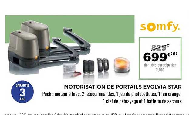 motorisation de portails evolvia star somfy