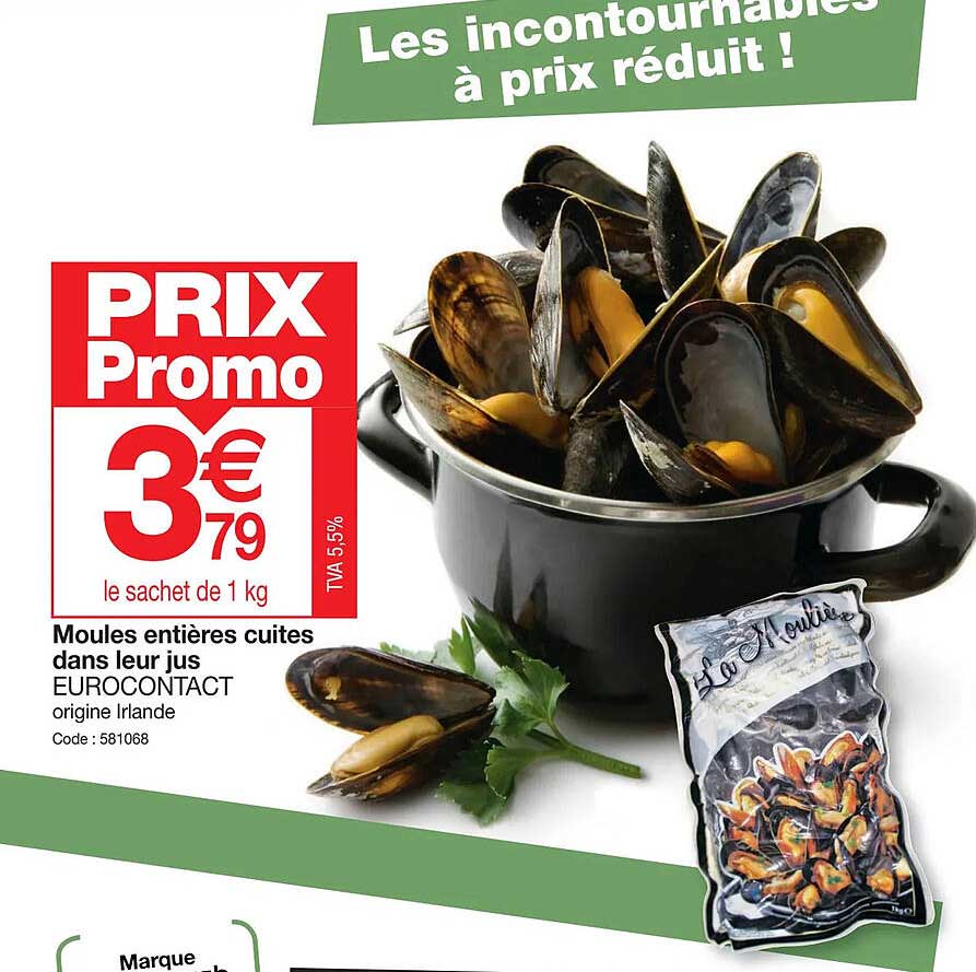 moules entières cuites dans leur jus eurocontact