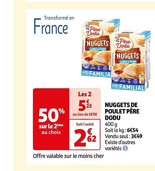 nuggets de poulet père dodu