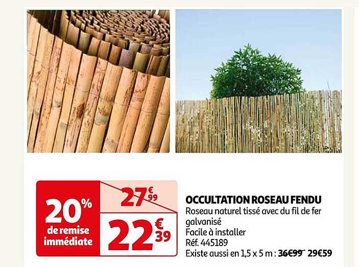 occultation roseau fendu