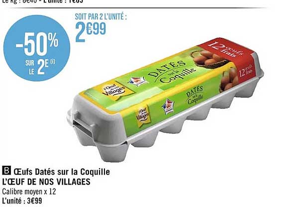 œufs datés sur la coquille l'œuf de nos villages