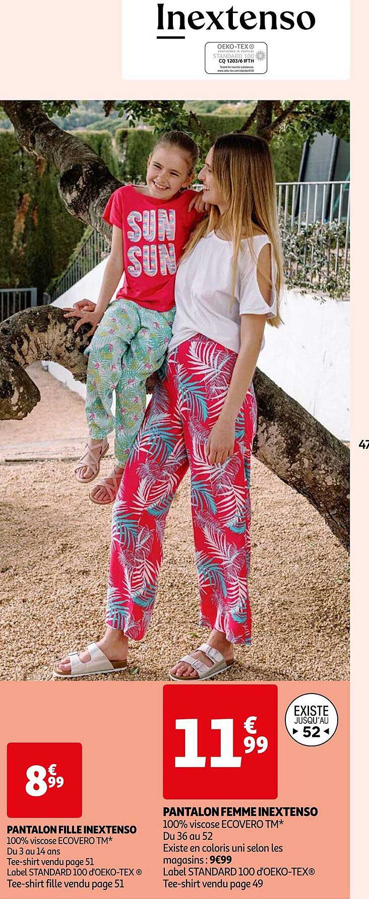 Pantalon Fille Inextenso, Pantalon Femme Inextenso