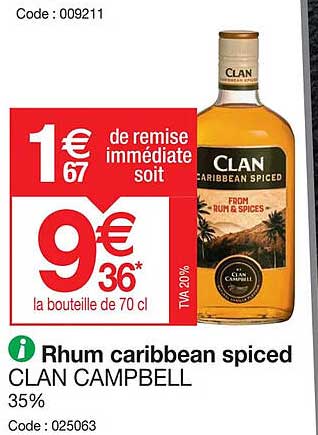 rhum caribbean spiced clan campbell