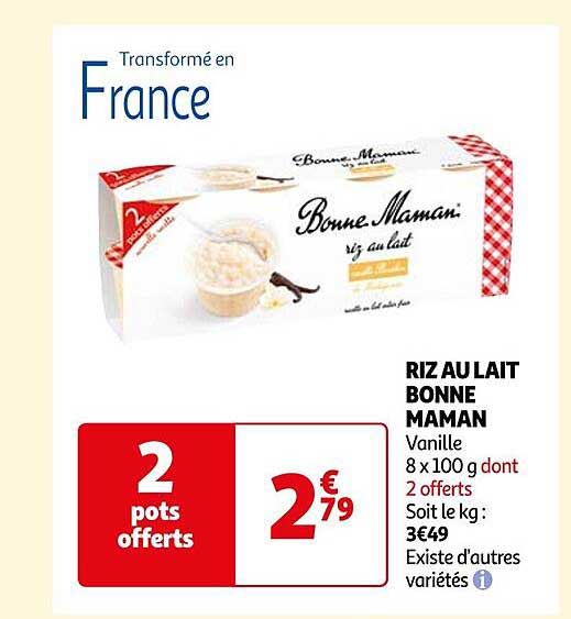 riz au lait bonne maman