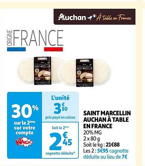 saint marcellin auchan à table en france