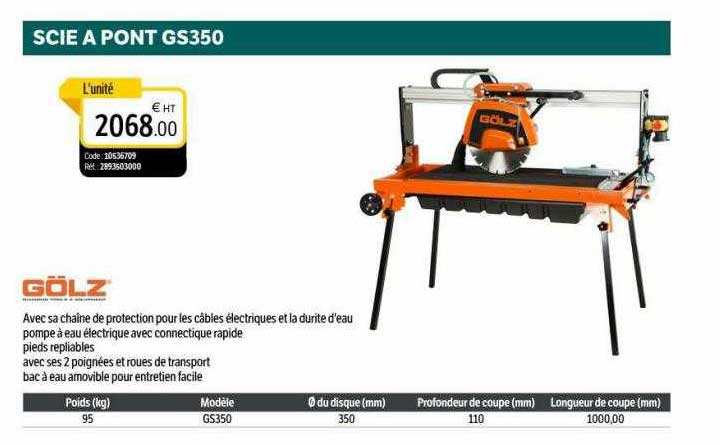 scie à pont gs350 gölz