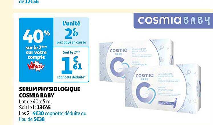 Sérum Physiologique Cosmia Baby