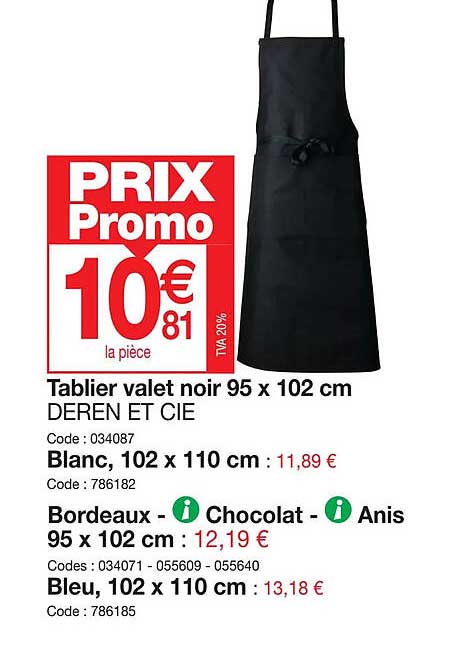 tablier valet noir 95 x 102 cm deren et cie