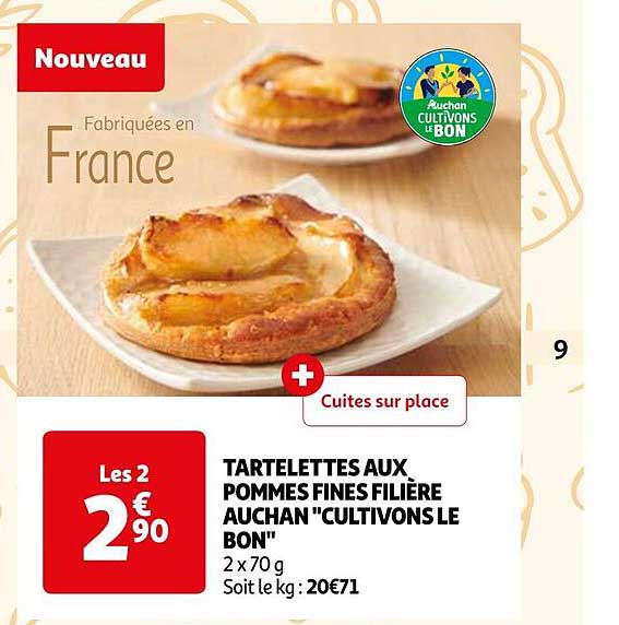tartelettes aux pommes fines filière auchan "cultivons le bon"