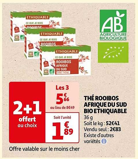 thé rooibos afrique du sud bio éthiquable
