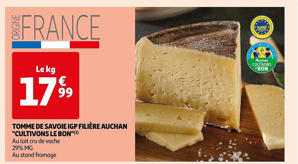 tomme de savoie igp filière auchan "cultivons le bon"