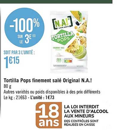 tortilla pops finement salé original n.a.!