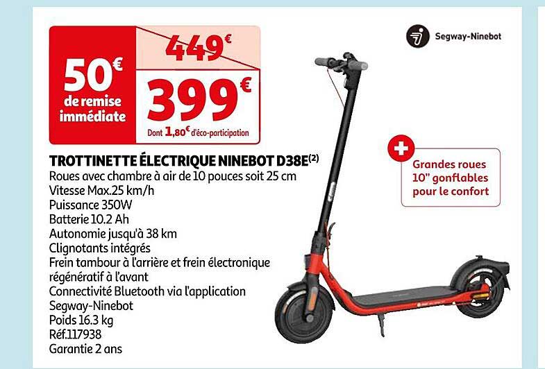 trottinette électrique ninebot d38e
