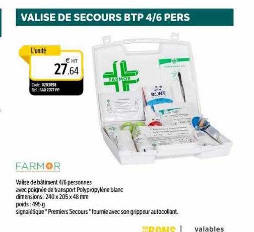 valise de secours btp 4-6 pers farmor