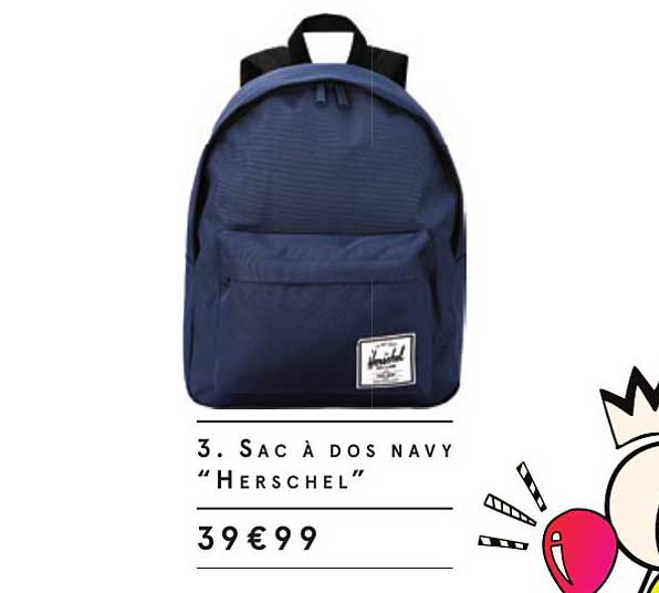 3. sac à dos navy "herschel"