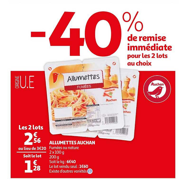 Allumettes Auchan