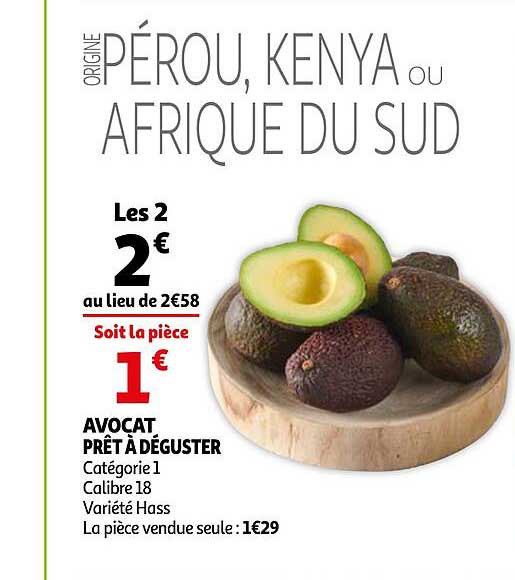 avocat prêt à déguster