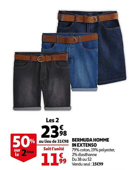 bermuda homme in extenso