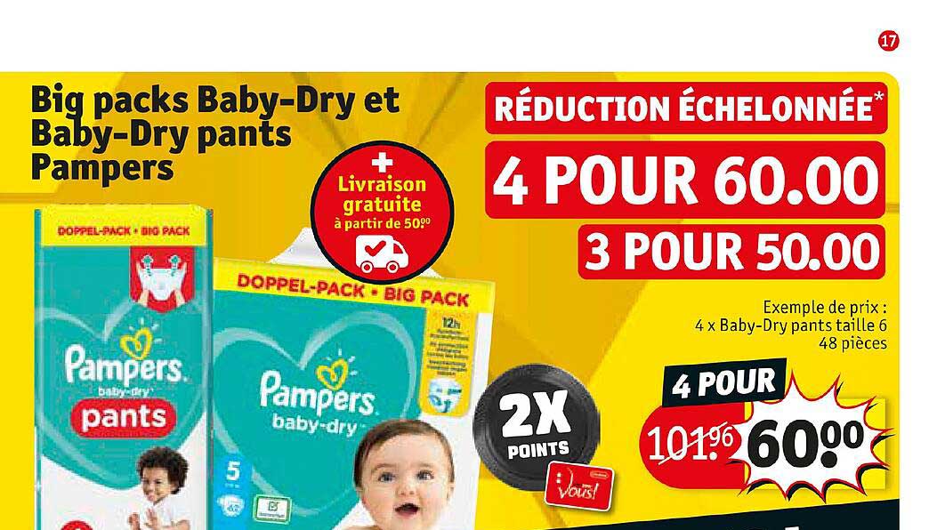 big packs baby-dry et baby-dry pants pampers