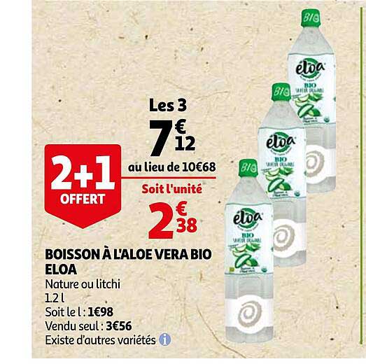 boisson à l'aloe vera bio eloa
