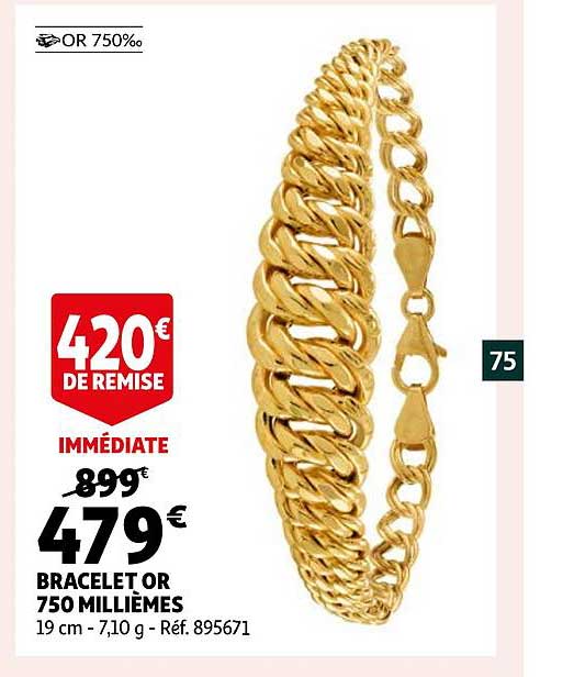 bracelet or 750 millièmes