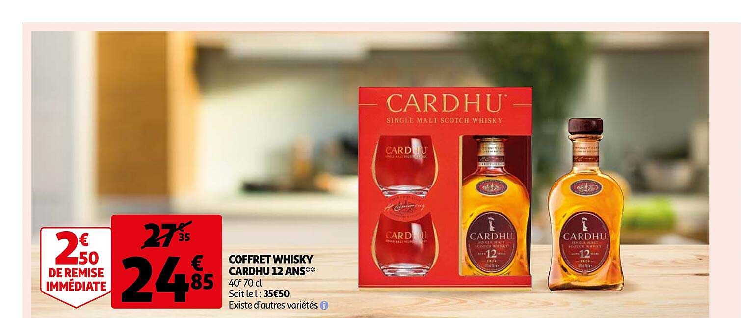 coffret whisky cardhu 12 ans