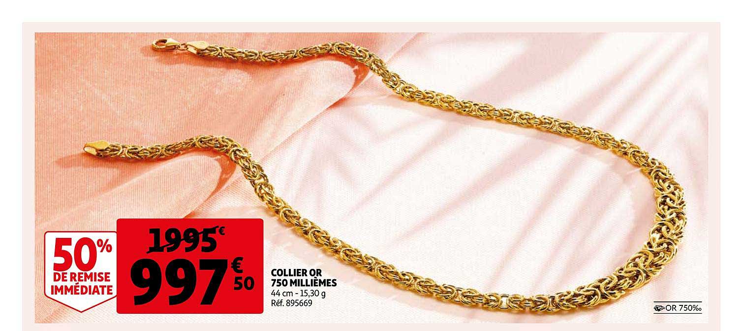 collier or 750 millièmes