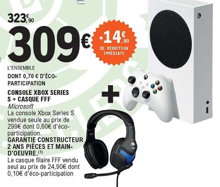 console xbox series s + casque fff