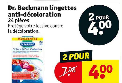 dr. beckmann lingettes anti-décoloration