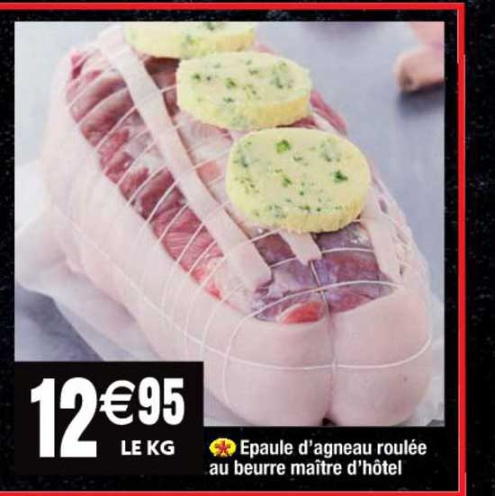 épaule d'agneau roulée au beurre maître d'hôtel